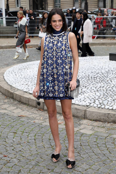 Actress Bruna Marquezine Arrives at the Miu Miu