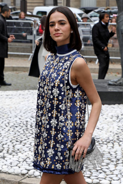 Actress Bruna Marquezine Arrives at the Miu Miu