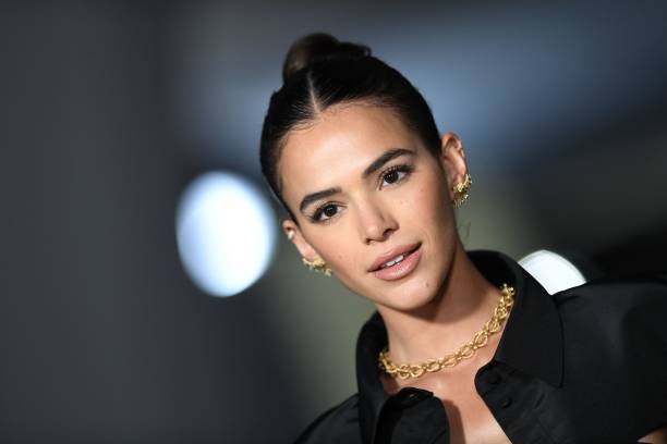 Brazilian actress Bruna Marquezine arrives for the 2nd Annual Academy Museum Gala at the Academy Museum of Motion Pictures in Los Angeles, October 15, 2022.