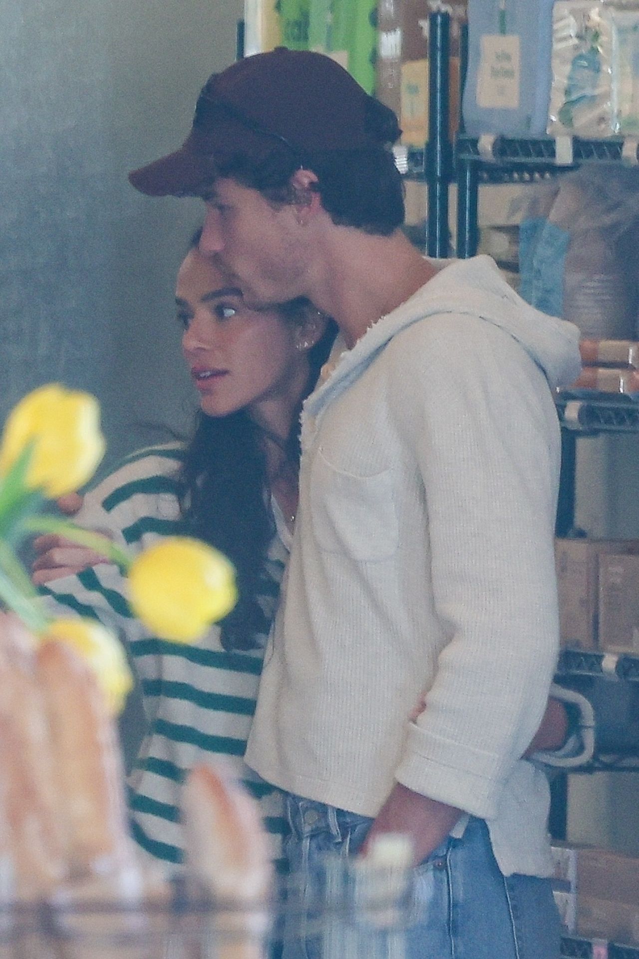 Bruna Marquezine and Shawn Mendes at Organic Groce