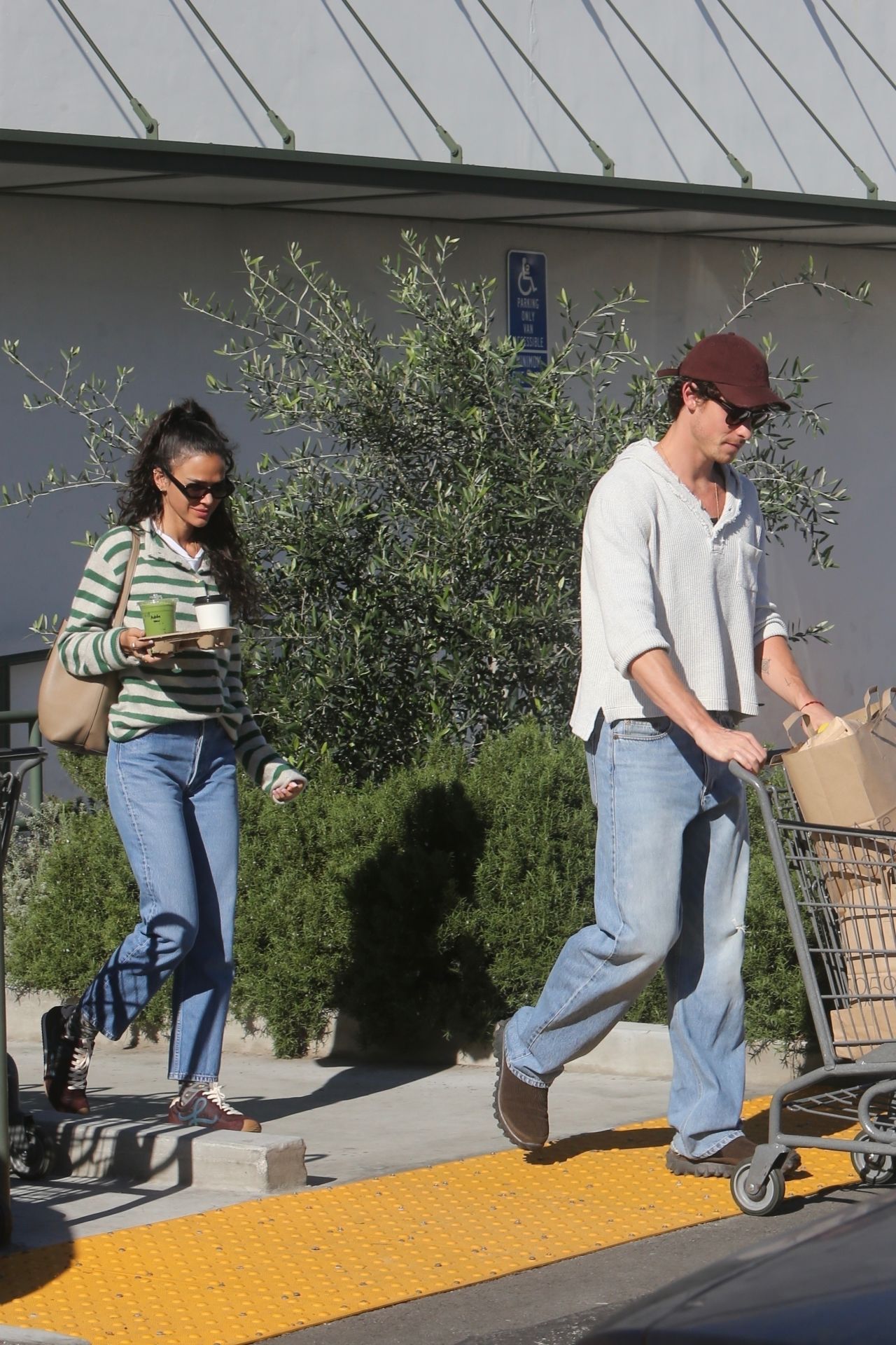 Bruna Marquezine and Shawn Mendes at Organic Groce