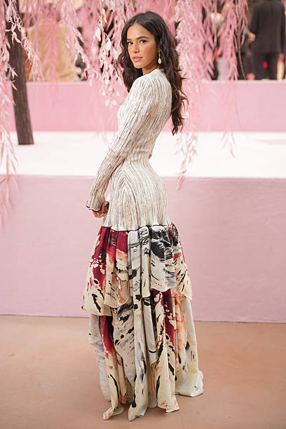 Bruna Marquezine at the Chanel fashion show as part of Haute Couture Spring/Summer 2026 held at the Grand Palais on J...