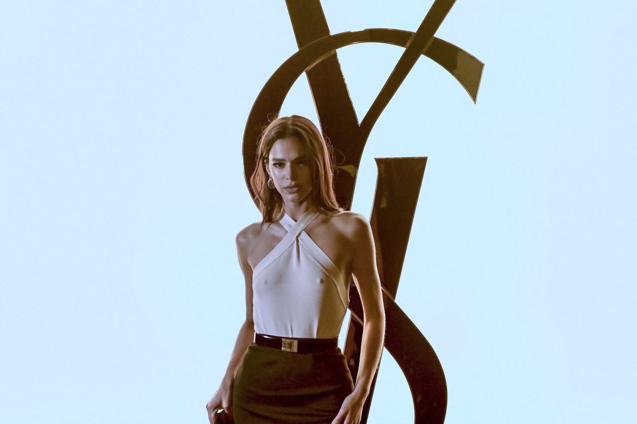 Bruna Marquezine at Ysl Show During Paris Fashion