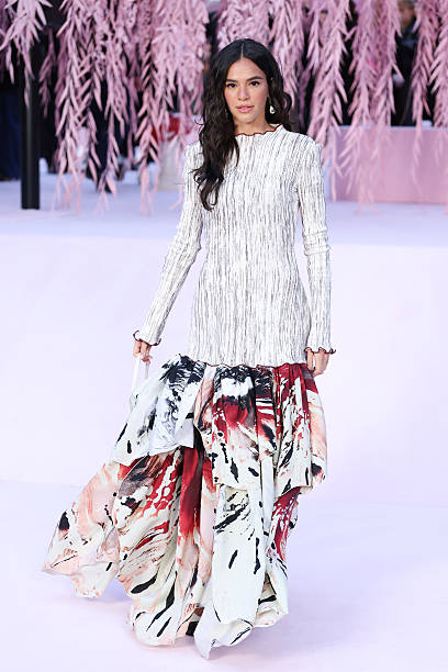 Bruna Marquezine attends the Chanel Haute Couture Week Spring/Summer 2026 show as part of Paris Fashion Week on Janua...