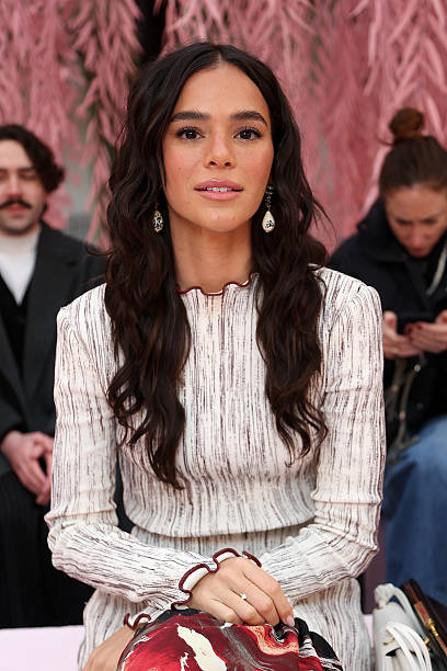Bruna Marquezine attends the Chanel Haute Couture Week Spring/Summer 2026 show as part of Paris Fashion Week on Janua...