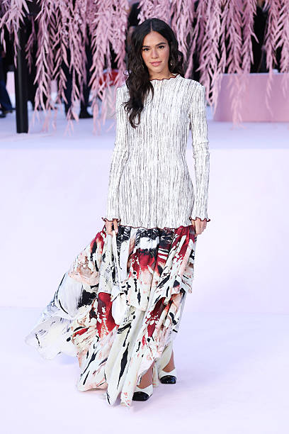 Bruna Marquezine attends the Chanel Haute Couture Week Spring/Summer 2026 show as part of Paris Fashion Week on Janua...