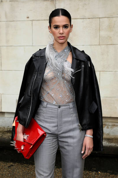 Bruna Marquezine attends the Maison Margiela Womenswear Spring/Summer 2020 show as part of Paris Fashion Week on September 25, 2019 in Paris, France.