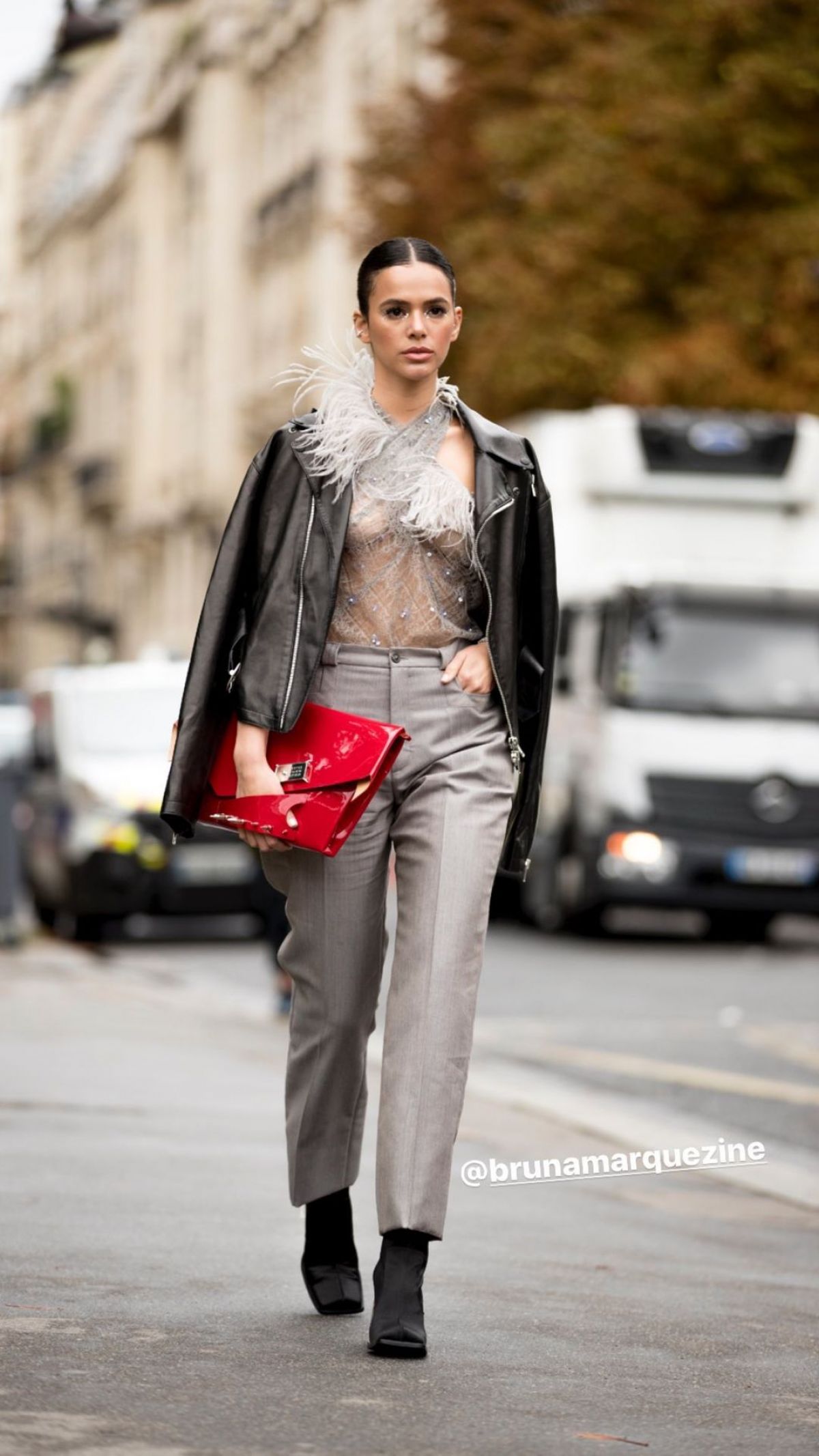 BRUNA MARQUEZINE Out and About at Paris Fashion Week 09/25/2019